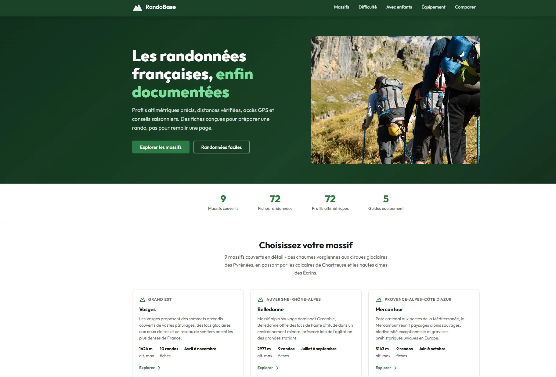 Randobase, site de référence randonnée